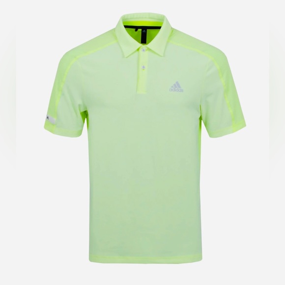 Adidas FJ9915 Men's Sports Aeroready Solar Volt Green Polo Shirt Top Size S - Picture 6 of 13